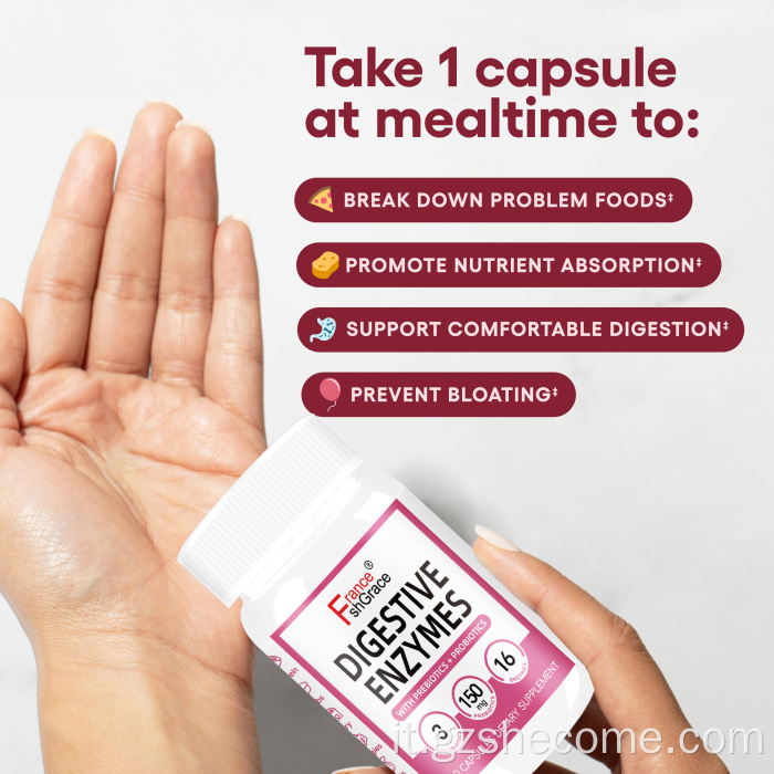 Supplemento di enzimi digestivi con multi enzimi